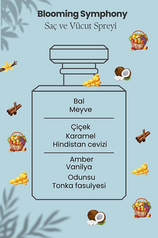 Cosmolive Vücut Spreyi Body Mist | Golden Honey | Blooming Symphony | Işıltılı | Nemlendirici | Kadın | 250 ml