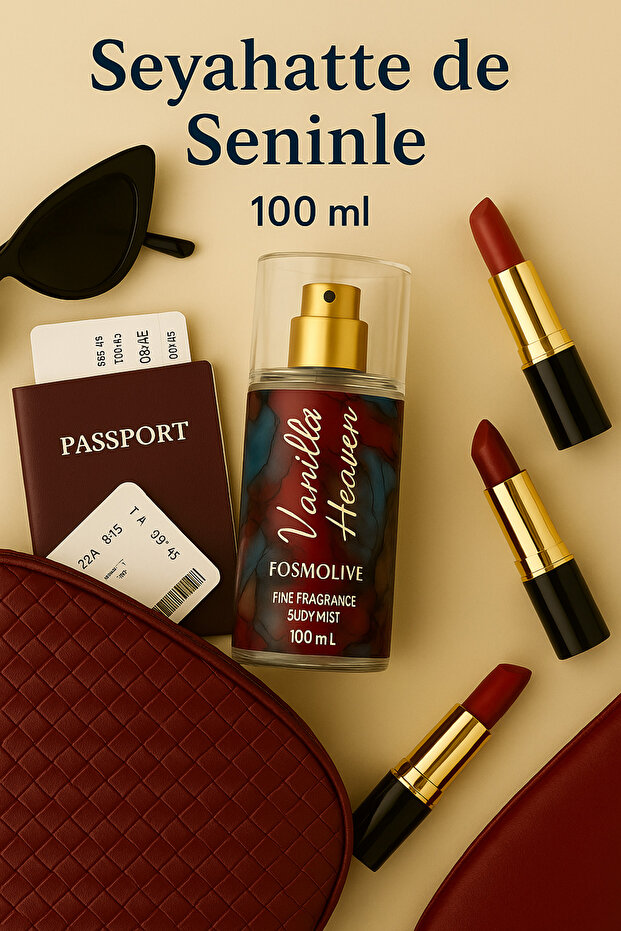 Cosmolive Vücut Spreyi Body Mist | Amber Romance | Vanilla Heaven | Seyahat Boy | Nemlendirici