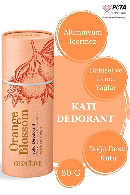 Cosmolive Doğal Roll On | Koltuk Altı Deodorant | Organik | Kokusuz | Portakal Çiçeği | Rolon | 80 gr