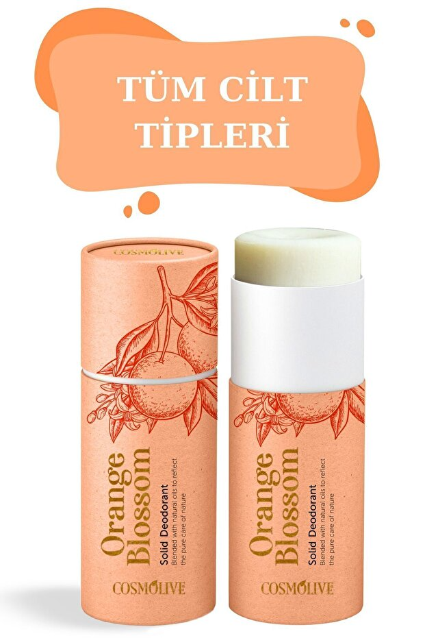 Cosmolive Doğal Roll On | Koltuk Altı Deodorant | Organik | Kokusuz | Portakal Çiçeği | Rolon | 80 gr