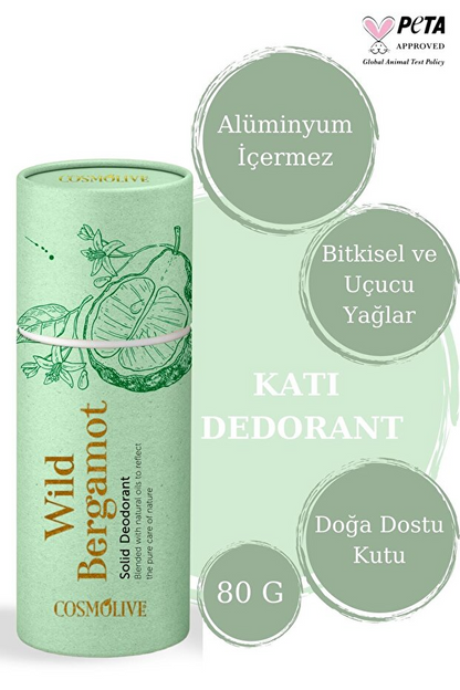 Cosmolive Doğal Roll On | Koltuk Altı Deodorant | Organik | Kokusuz | Bergamot | Rolon | 80 gr