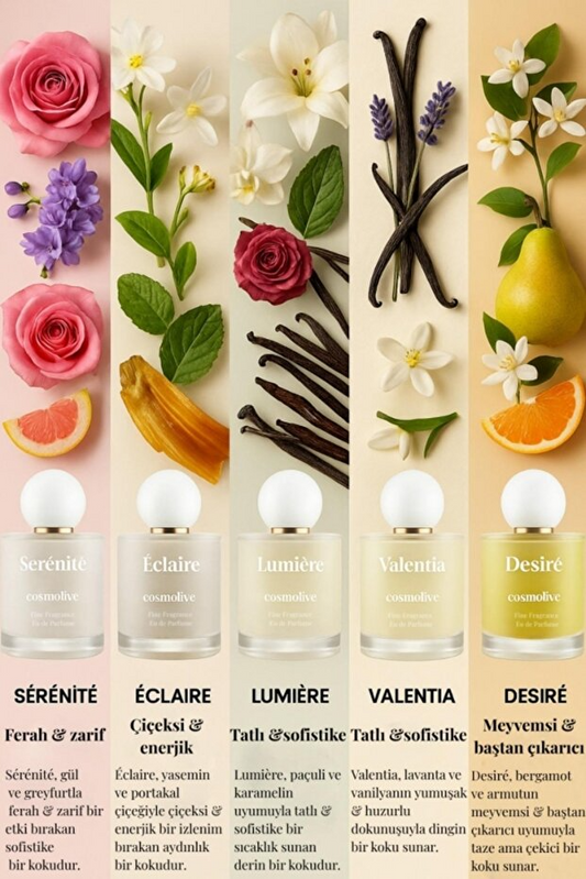 Cosmolive Goddess Valentia Kadın Parfüm | Kalıcı Koku | Yüksek Esanslı Özel Tasarım Parfüm