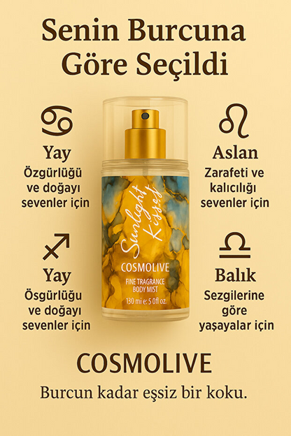 Cosmolive Seyahat Boy Body Mist | Eau Des Vahines | Sunlight Kisses | Kadın | Vücut Spreyi | 100 ml