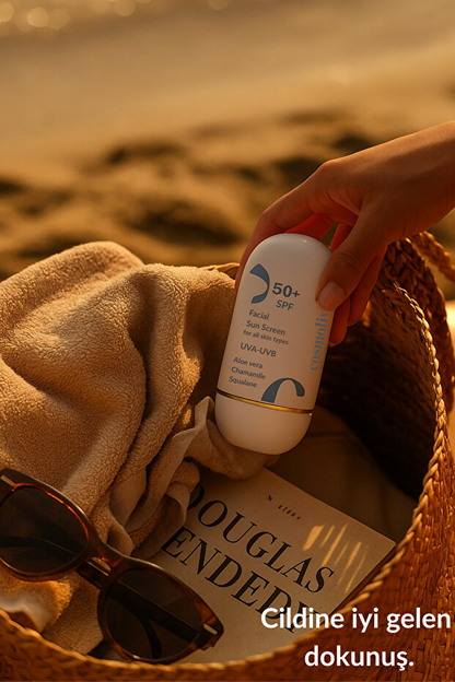 Cosmolive Güneş Kremi | %100 Doğal | Mineralli | Yüz | Spf 50 | Yağlı - Kuru - Karma Ciltler | Su Bazlı