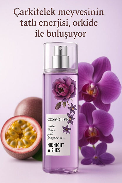 Cosmolive Bombshell Midnight Wishes Shimmery Moisturizing Body Mist for Women 250 ml