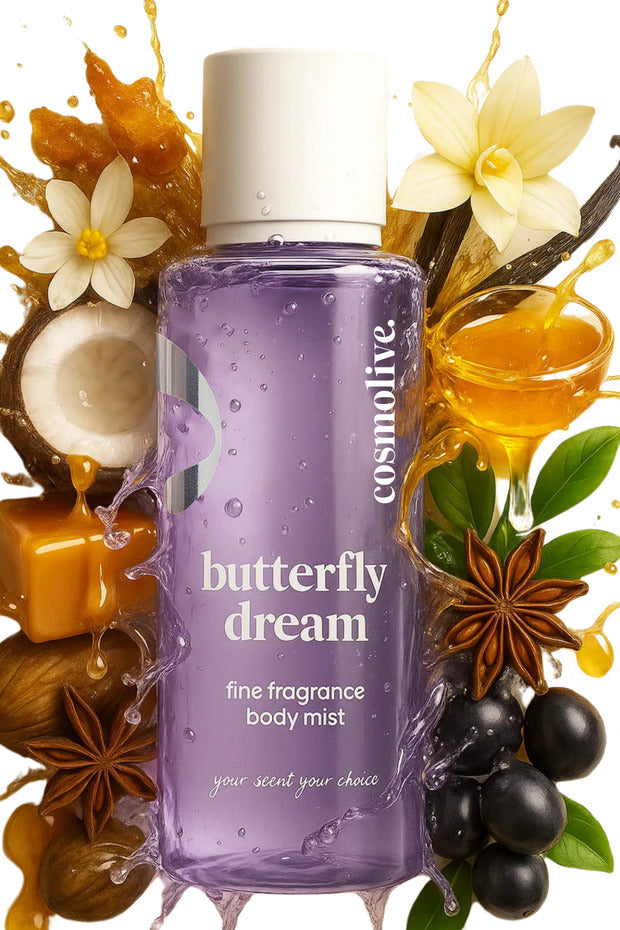 Vücut Spreyi Body Mist | Love Spell | Butterfly Dream | Işıltılı | Nemlendirici | Kadın | 250 ml - 1