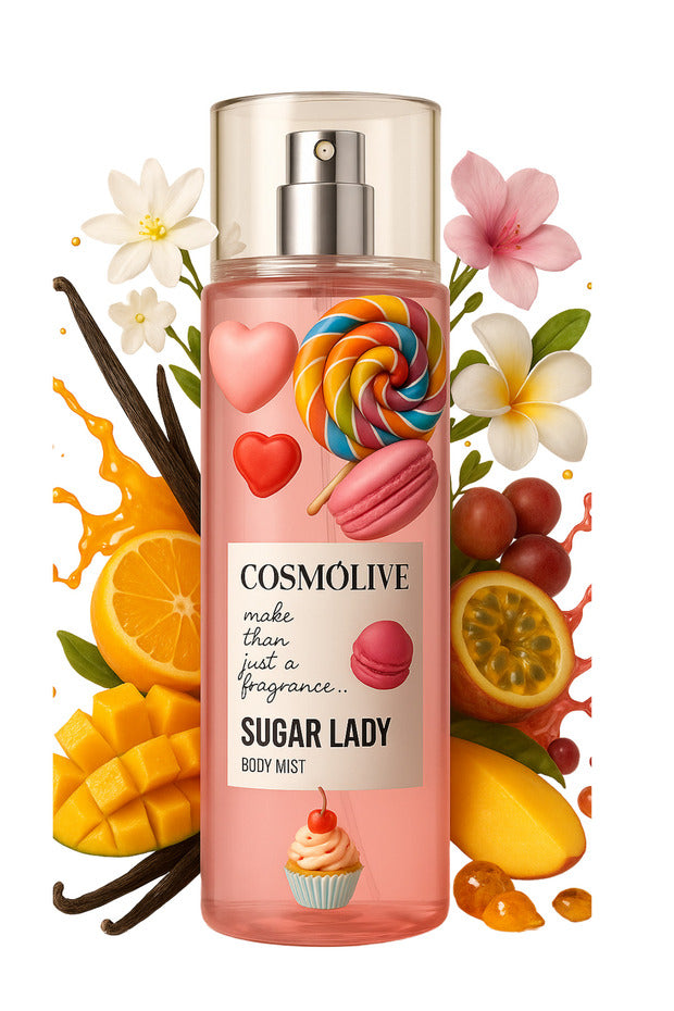 Cosmolive Lost in Fantasy Sugar Lady Moisturizing Body Mist Spray for Women