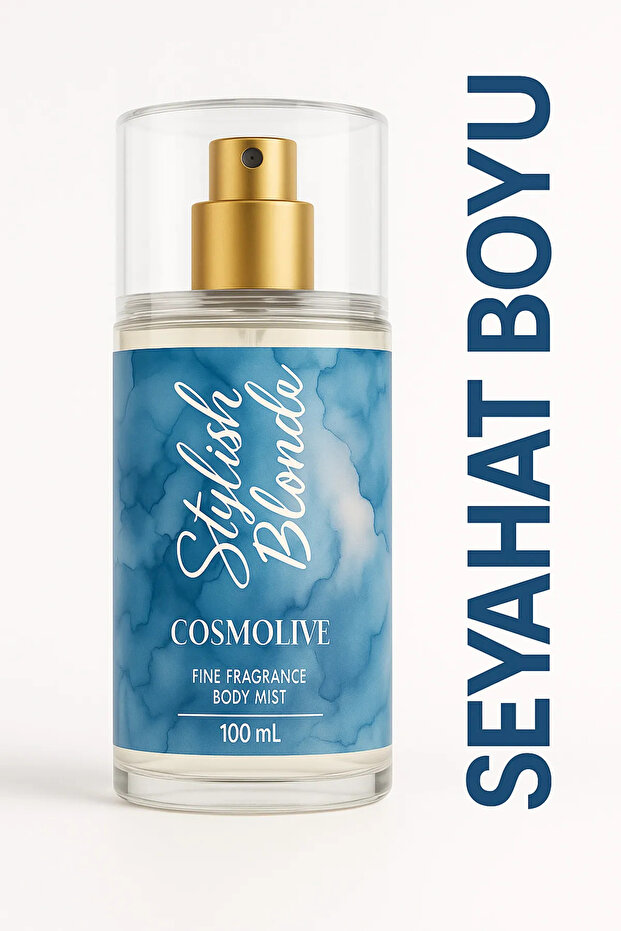 Cosmolive Vücut Spreyi Body Mist | My Way | Stilish Blonde | Seyahat Boy | Kadın | Işıltılı | Nemlendirici