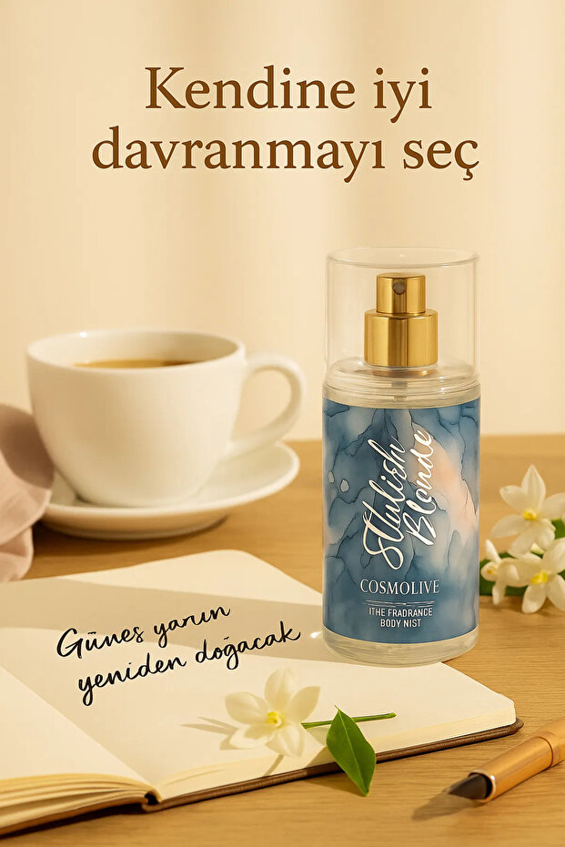 Cosmolive Vücut Spreyi Body Mist | My Way | Stilish Blonde | Seyahat Boy | Kadın | Işıltılı | Nemlendirici