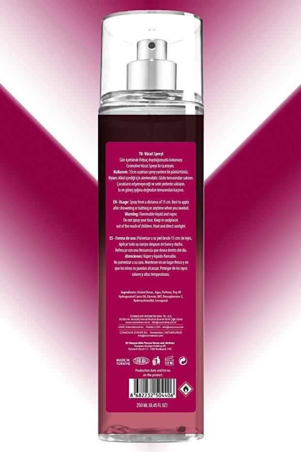 Vücut Spreyi Body Mist | Gold Angel | Vanilla Wood | Kadın | Işıltılı | Nemlendirici | 250 ml - 3