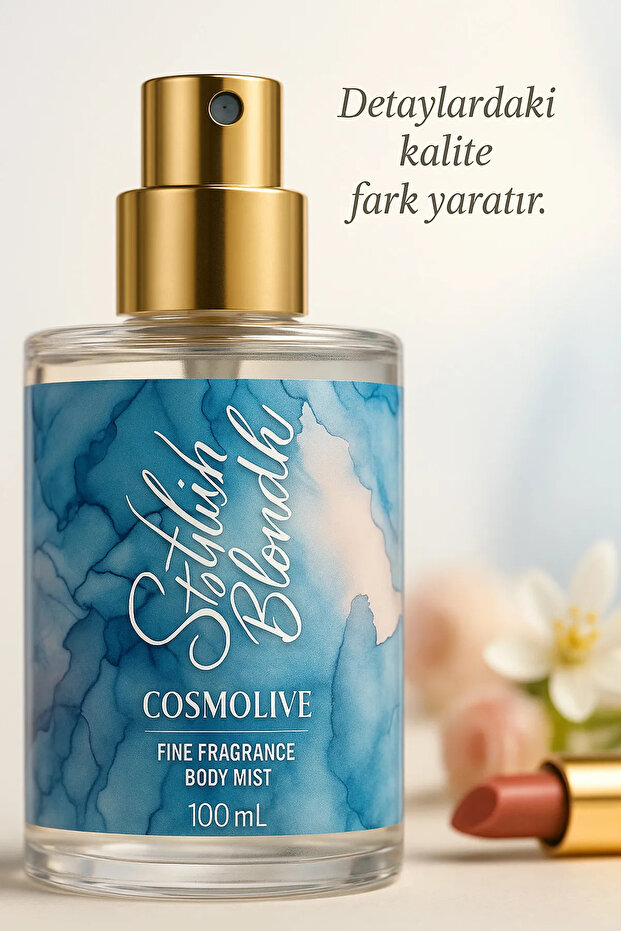 Cosmolive Vücut Spreyi Body Mist | My Way | Stilish Blonde | Seyahat Boy | Kadın | Işıltılı | Nemlendirici
