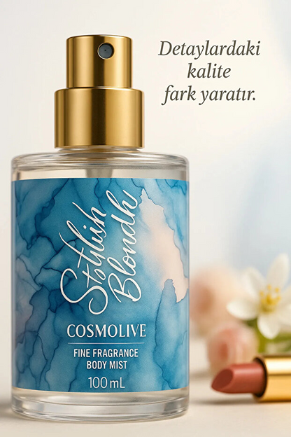 Cosmolive Vücut Spreyi Body Mist | My Way | Stilish Blonde | Seyahat Boy | Kadın | Işıltılı | Nemlendirici