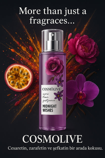 Cosmolive Bombshell Midnight Wishes Shimmery Moisturizing Body Mist for Women 250 ml