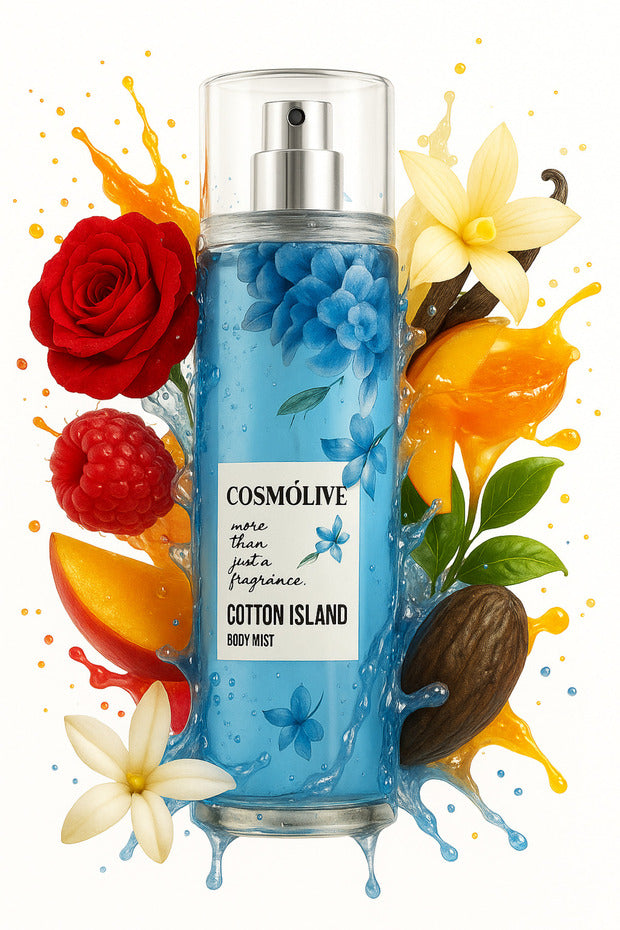 Cosmolive Scandalous Cotton Island Shimmering Moisturizing Women's Body Mist Spray