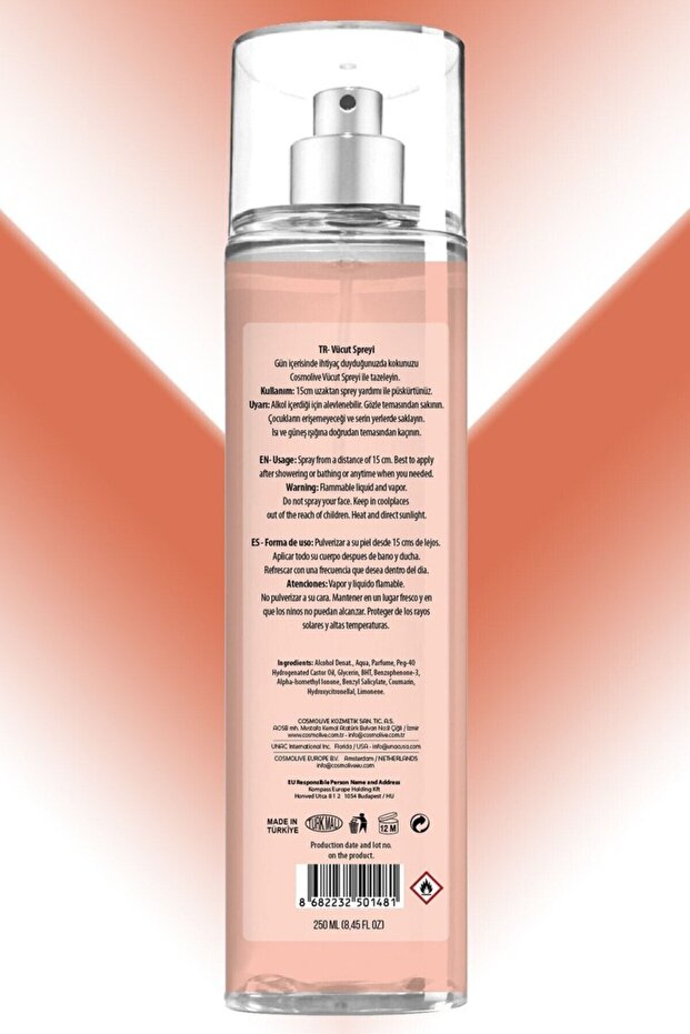 Cosmolive Amber Romance Autumn Delights Shimmering Moisturizing Body Mist 250ml